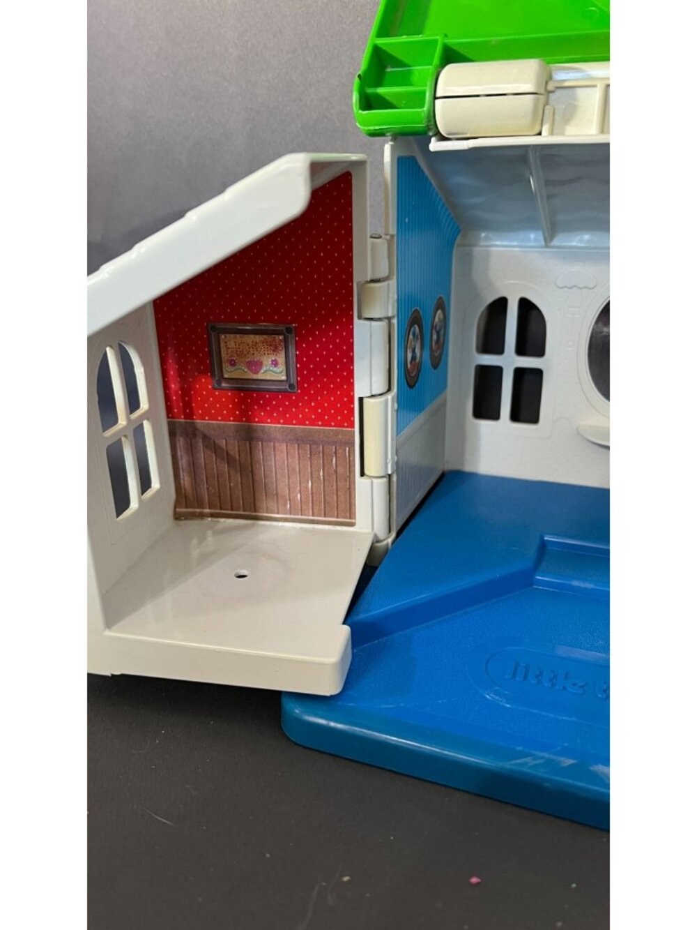 Little Tikes Dollhouse Carry Along Playset Green Roof Vintage - Picture 7 of 10